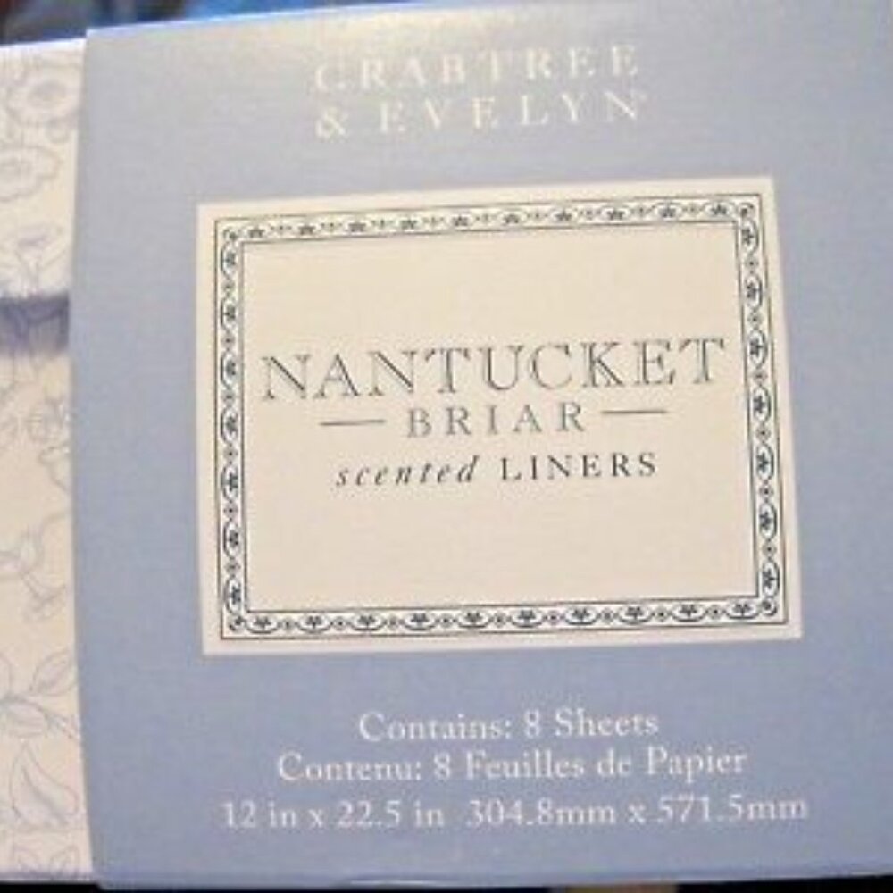 Crabtree  Evelyn drawer liners nantucket briar 18 x 24" set of 6 papers new